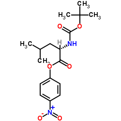 Boc-L-leucine p-nitrophenylester structure