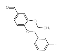 3-乙氧基-4-[(3-氟苄基)氧基]苯甲醛结构式