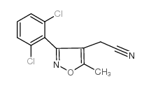 2-[3-(2,6-Dichlorophenyl)-5-methylisoxazol-4-yl]acetonitrile结构式