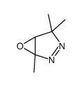 1,4,4-trimethyl-6-oxa-2,3-diazabicyclo[3.1.0]hex-2-ene结构式