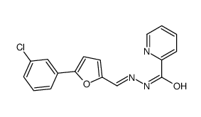 N-[(E)-[5-(3-chlorophenyl)furan-2-yl]methylideneamino]pyridine-2-carboxamide Structure