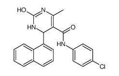 N-(4-chlorophenyl)-6-methyl-4-naphthalen-1-yl-2-oxo-3,4-dihydro-1H-pyrimidine-5-carboxamide结构式