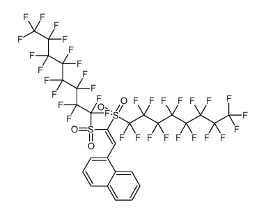 1-[2,2-bis(1,1,2,2,3,3,4,4,5,5,6,6,7,7,8,8,8-heptadecafluorooctylsulfonyl)ethenyl]naphthalene结构式