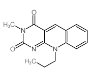 Pyrimido[4,5-b]quinoline-2,4(3H,10H)-dione, 3-methyl-10-propyl- Structure