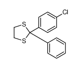 2-(4-chlorophenyl)-2-phenyl-1,3-dithiolane Structure