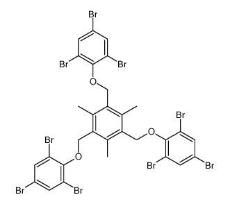 1,3,5-trimethyl-2,4,6-tris[(2,4,6-tribromophenoxy)methyl]benzene Structure