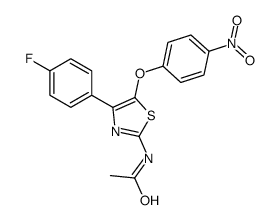 N-[4-(4-fluorophenyl)-5-(4-nitrophenoxy)-1,3-thiazol-2-yl]acetamide结构式