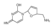 4-amino-1-[(2R,5S)-5-(aminomethyl)-2,5-dihydrofuran-2-yl]pyrimidin-2-one结构式