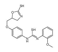 1-(2-methoxyphenyl)-3-[4-[(2-sulfanylidene-1,3-oxazolidin-5-yl)methoxy]phenyl]thiourea结构式