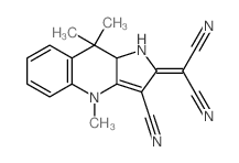 2-(3-cyano-4,9,9-trimethyl-1,4,9,9a-tetrahydro-2H-pyrrolo[3,2-b]quinolin-2-ylidene)malononitrile structure