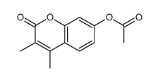 (3,4-dimethyl-2-oxochromen-7-yl) acetate结构式