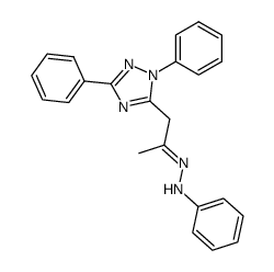 1-(2,5-diphenyl-2H-[1,2,4]triazol-3-yl)-propan-2-one phenylhydrazone Structure