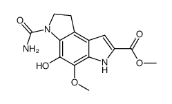 methyl 6-(aminocarbonyl)-3,6,7,8-tetrahydro-5-hydroxy-4-methoxybenzo[1,2-b:4,3-b']dipyrrole-2-carboxylate结构式