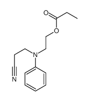 2-[N-(2-cyanoethyl)anilino]ethyl propionate结构式