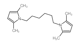 1-[6-(2,5-dimethylpyrrol-1-yl)hexyl]-2,5-dimethyl-pyrrole结构式