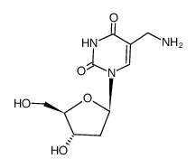 5-(aminomethyl)-2'-deoxyuridine结构式