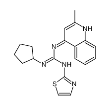 2-cyclopentyl-1-(2-methylquinolin-4-yl)-3-(1,3-thiazol-2-yl)guanidine结构式