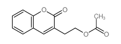 2H-1-Benzopyran-2-one,3-[2-(acetyloxy)ethyl]- Structure