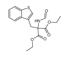 3-[Benzo[b]thienyl-3]-(2-carbethoxy-2-formamido)-propionsaeureethylester结构式