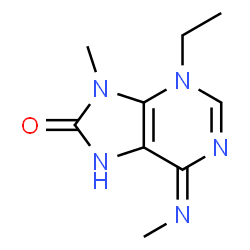 8H-Purin-8-one,3-ethyl-3,6,7,9-tetrahydro-9-methyl-6-(methylimino)-(9CI) Structure