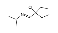 N-(2-chloro-2-ethyl-1-butylidene)isopropylamine结构式