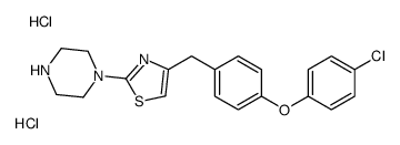 1-(4-((4-(4-Chlorophenoxy)phenyl)methyl)-2-thiazolyl)piperazine dihydr ochloride结构式