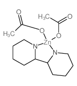 acetic acid; 2-(3,4,5,6-tetrahydro-2H-pyridin-2-yl)-6H-pyridine; zinc(+2) cation picture