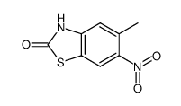 2(3H)-Benzothiazolone,5-methyl-6-nitro-(9CI) Structure