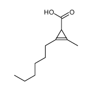 2-hexyl-3-methylcycloprop-2-ene-1-carboxylic acid Structure