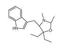 (2S,4S)-5,5-diethyl-4-(1H-indol-3-ylmethyl)-2,3-dimethyl-1,3-oxazolidine结构式