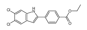 3-(5,6-二氯-1H-吲哚-2-基)苯甲酸乙酯结构式