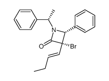 (1S',3S,4R)-3-bromo-3-but-1-enyl-4-phenyl-1-(1-phenylethyl)azetidin-2-one结构式