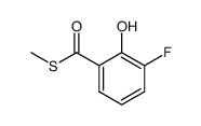 S-methyl 3-fluoro-2-hydroxybenzothioate结构式