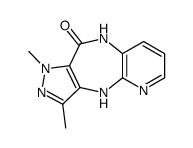 1,3-dimethyl-4,9-dihydropyrazolo[4,3-e]pyrido[3,2-b][1,4]diazepin-10(1H)-one结构式