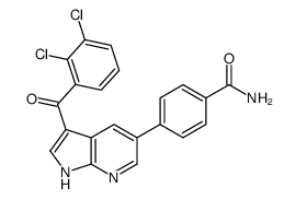 4-[3-(2,3-dichlorobenzoyl)-1H-pyrrolo[2,3-b]pyridin-5-yl]benzamide Structure