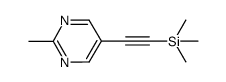 2-methyl-5-((trimethylsilyl)ethynyl)pyrimidine Structure