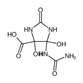 4,5-dihydroxy-2-oxo-5-ureido-imidazolidine-4-carboxylic acid Structure