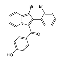 [1-Bromo-2-(2-bromo-phenyl)-indolizin-3-yl]-(4-hydroxy-phenyl)-methanone Structure