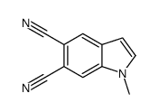 1-methylindole-5,6-dicarbonitrile结构式