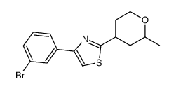 4-(3-bromophenyl)-2-(2-methyloxan-4-yl)-1,3-thiazole Structure