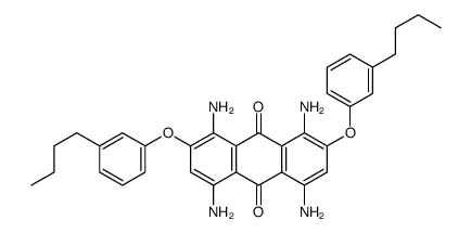 1,4,5,8-tetraamino-2,7-bis(3-butylphenoxy)anthracene-9,10-dione结构式