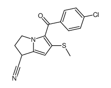 5-(4-chlorobenzoyl)-6-methylthio-1,2-dihydro-3H-pyrrolo[1,2-a]-pyrrole-1-carbonitrile Structure