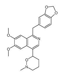 1-Benzo[1,3]dioxol-5-ylmethyl-6,7-dimethoxy-4-(2-methyl-[1,2]oxazinan-6-yl)-isoquinoline Structure