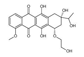 (8S,10S)-6,8,11-Trihydroxy-10-(2-hydroxy-ethoxy)-8-(1-hydroxy-ethyl)-1-methoxy-7,8,9,10-tetrahydro-naphthacene-5,12-dione结构式