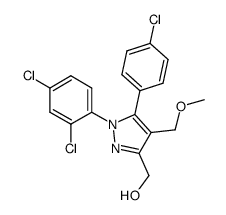 5-((4-chlorophenyl)-1-(2,4-dichlorophenyl)-4-methoxymethyl-1H-pyrazol-3-yl)methanol结构式