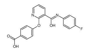 4-[3-[(4-fluorophenyl)carbamoyl]pyridin-2-yl]oxybenzoic acid结构式