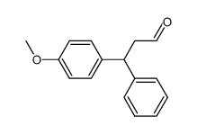 3-(4-methoxyphenyl)-3-phenylpropanal结构式