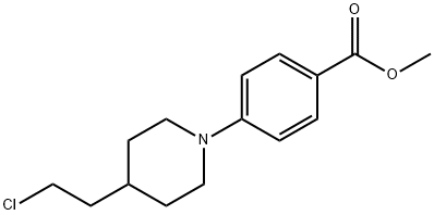 苯甲酸4-[4-(2-氯乙基)-1-哌啶基]-甲酯结构式