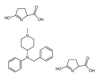 5-oxo-L-proline, compound with N-benzyl-1-methyl-N-phenylpiperidin-4-amine (2:1)结构式