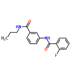 2-Fluoro-N-[3-(propylcarbamoyl)phenyl]benzamide结构式